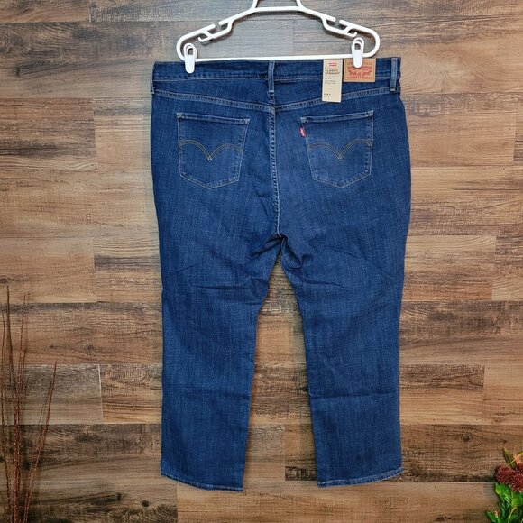 Levi's Jeans Womens 20 WS Sculpt Classic Straight Leg Mid Rise NWT Western Blue - Picture 2 of 11